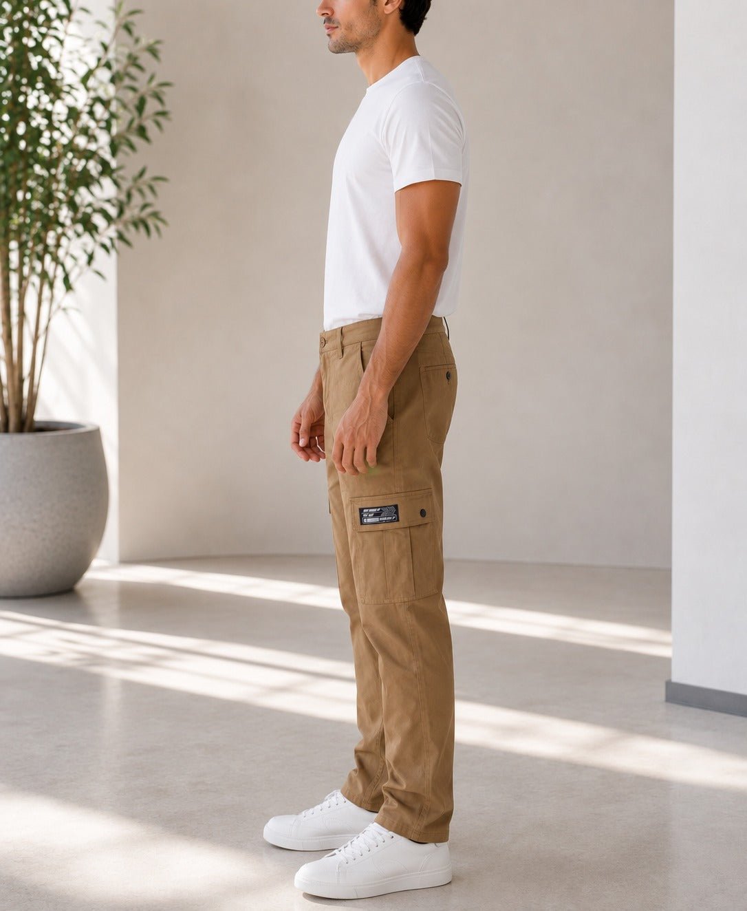 Men's Khaki Utility Cargo Pants - StylePhase SA