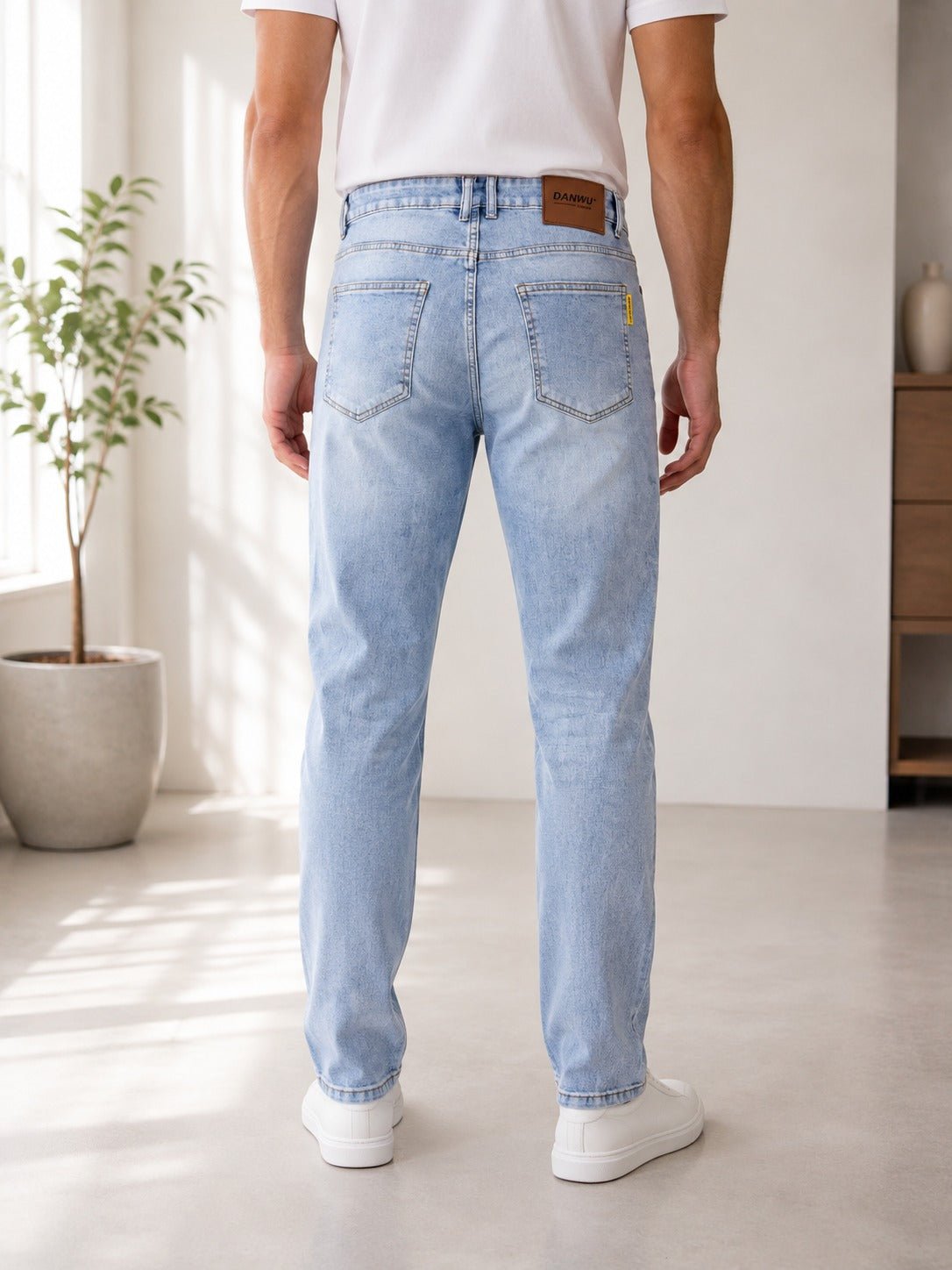 Mens Light Blue Slim Fit Denim Jeans - StylePhase SA