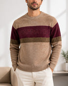 Men's Light Brown Round Neck Sweater - StylePhase SA