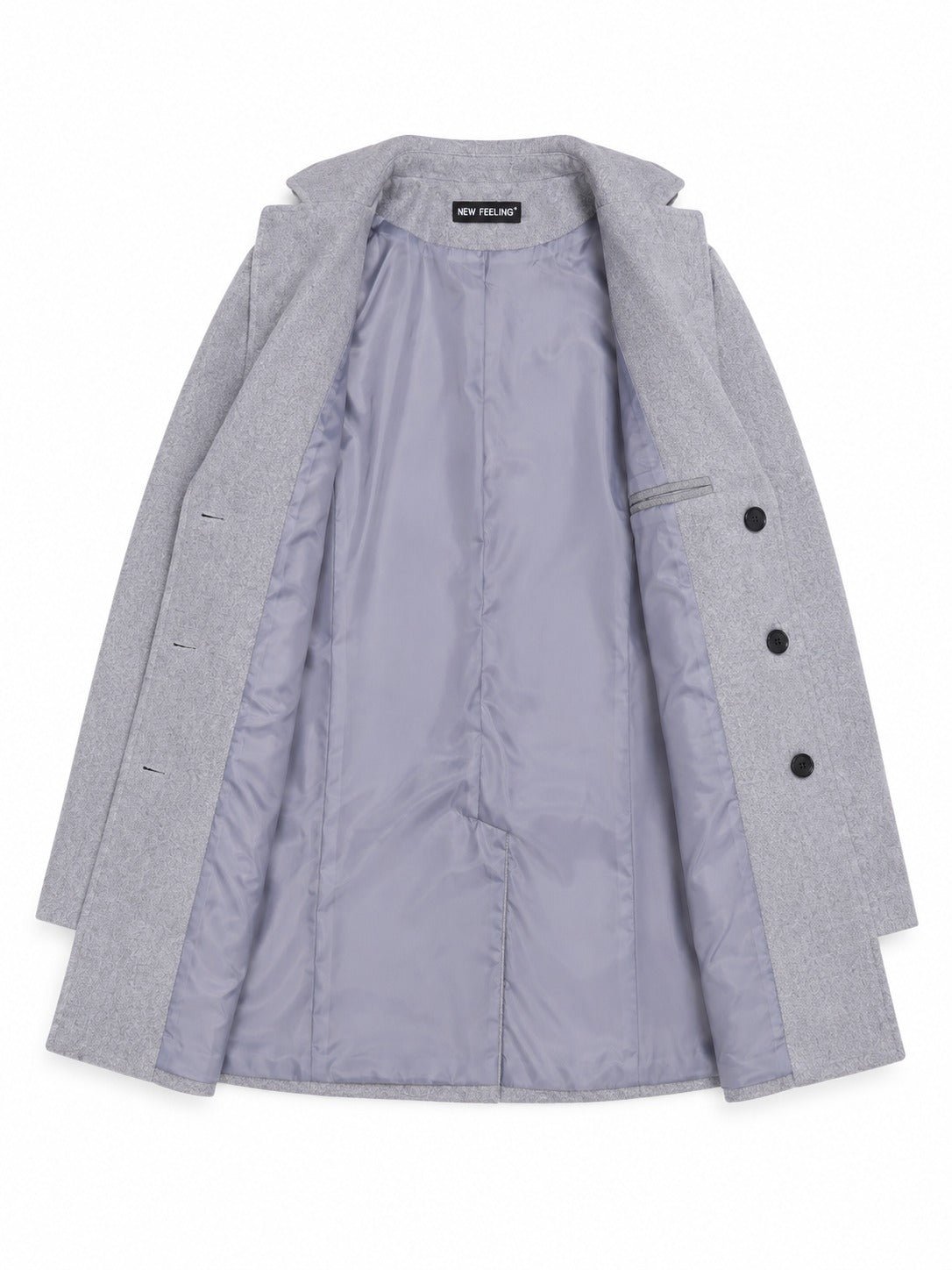 Men's Light Grey Single Breasted Coat - StylePhase SA