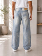 Men's Light Wash Denim Baggy Jeans - StylePhase SA