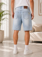 Men's Light Wash Knee Length Denim Shorts - StylePhase SA