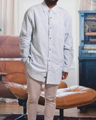 Mens Long Sleeve Blue Shirt - StylePhase SA