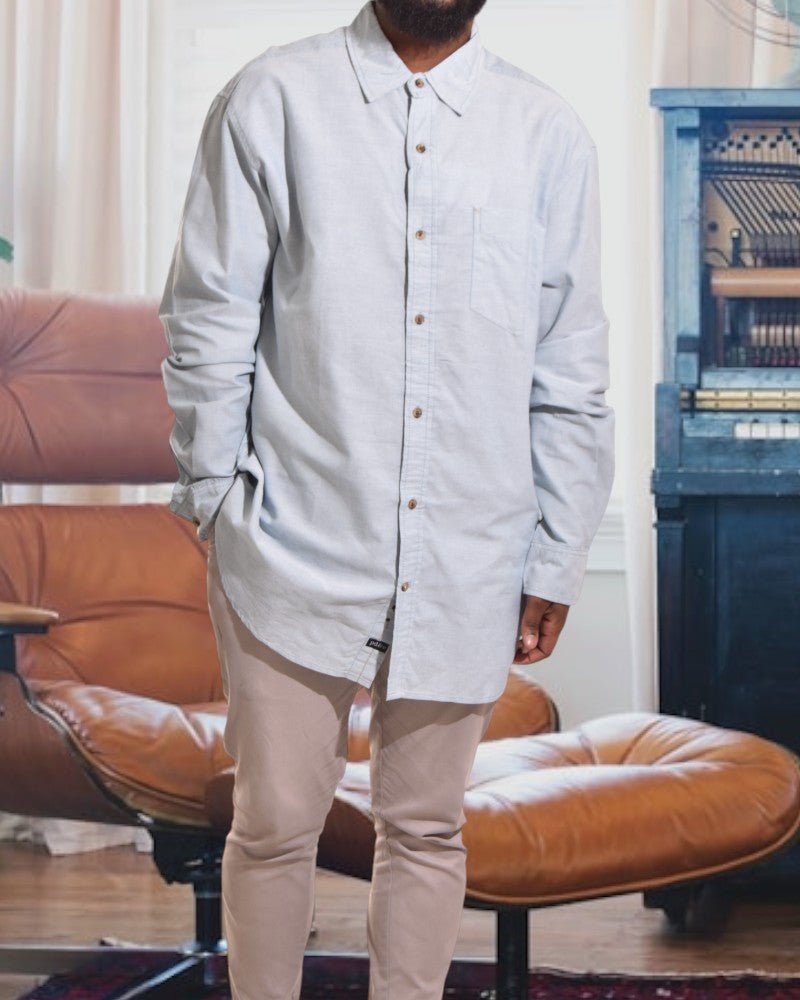 Mens Long Sleeve Blue Shirt - StylePhase SA