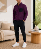 Mens Maroon Fleece Sweater - StylePhase SA