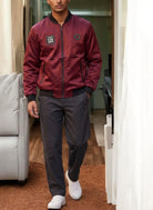 Mens Maroon Zip Jacket - StylePhase SA