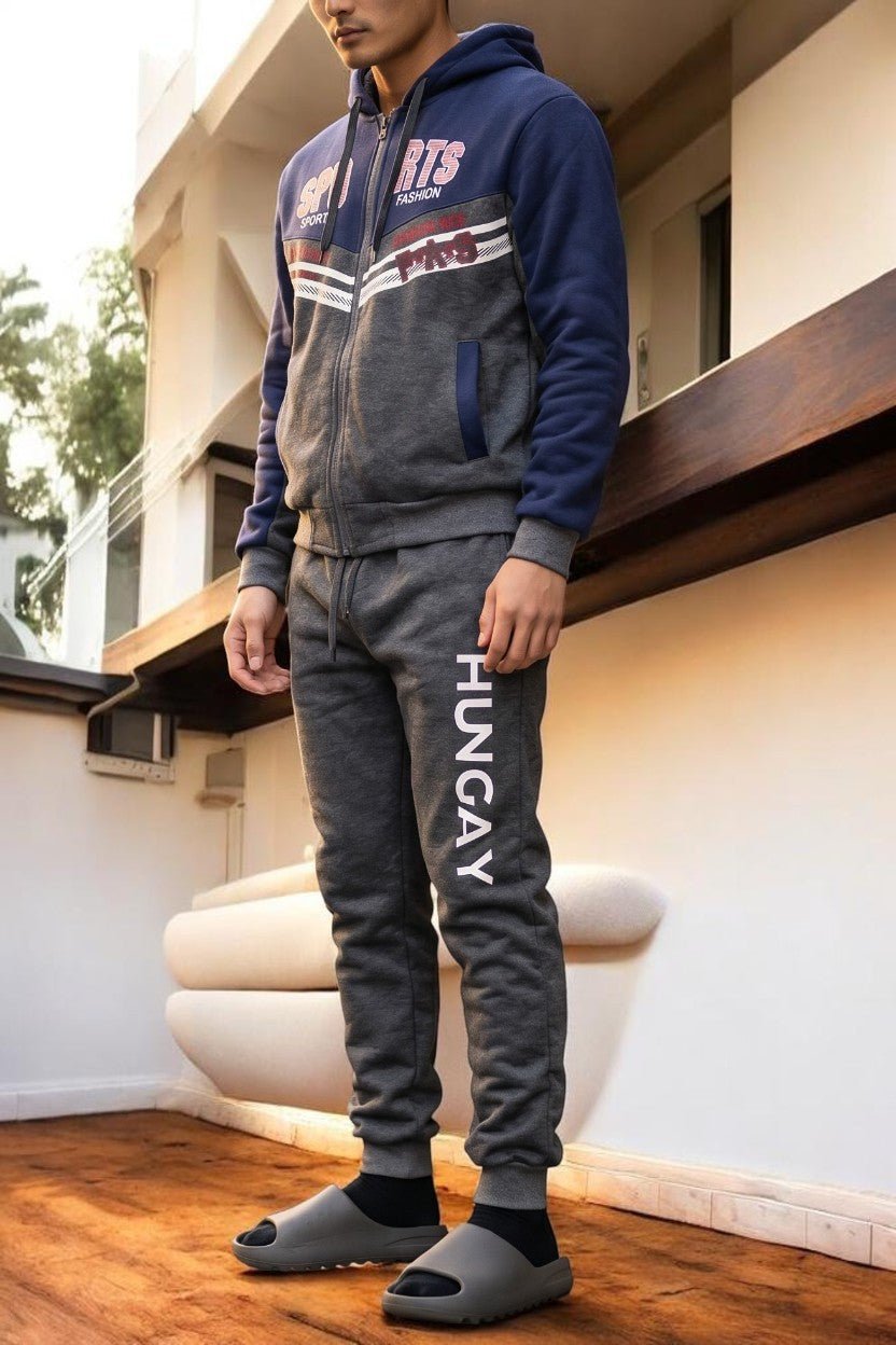 Mens Navy Hoody Tracksuit Set - StylePhase SA