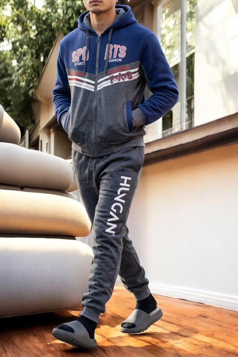 Mens Navy Hoody Tracksuit Set - StylePhase SA