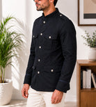 Men's Navy Lined Melton Coat - StylePhase SA