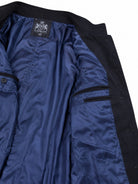 Men's Navy Lined Melton Coat - StylePhase SA