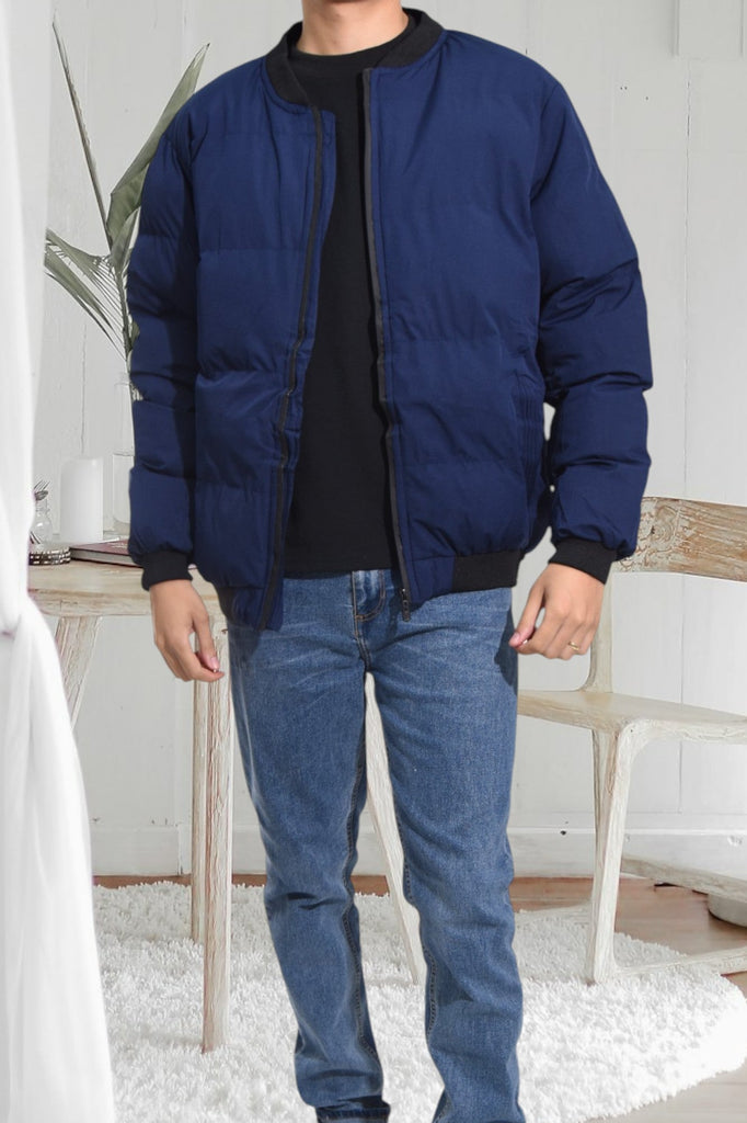 Mens Navy Puffer Jacket - StylePhase SA