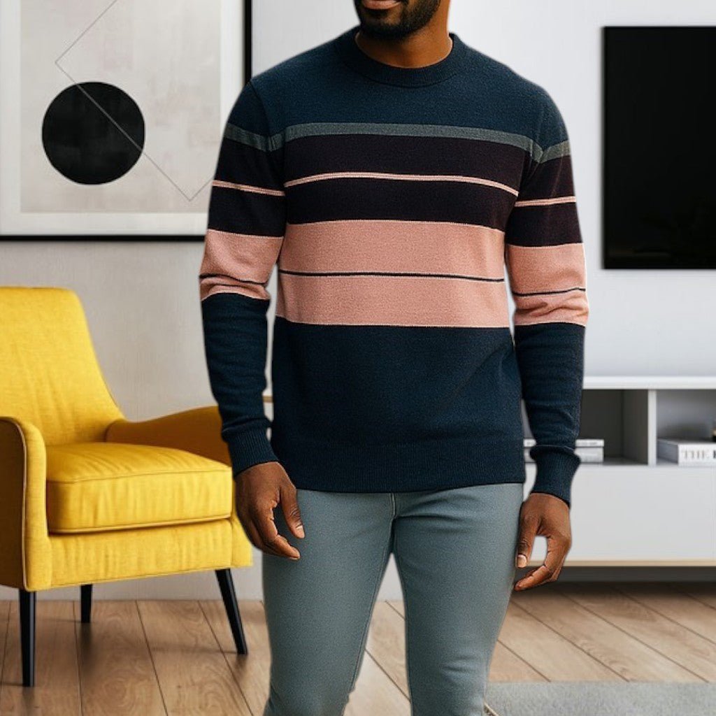 Mens Navy Stripe Jersey - StylePhase SA