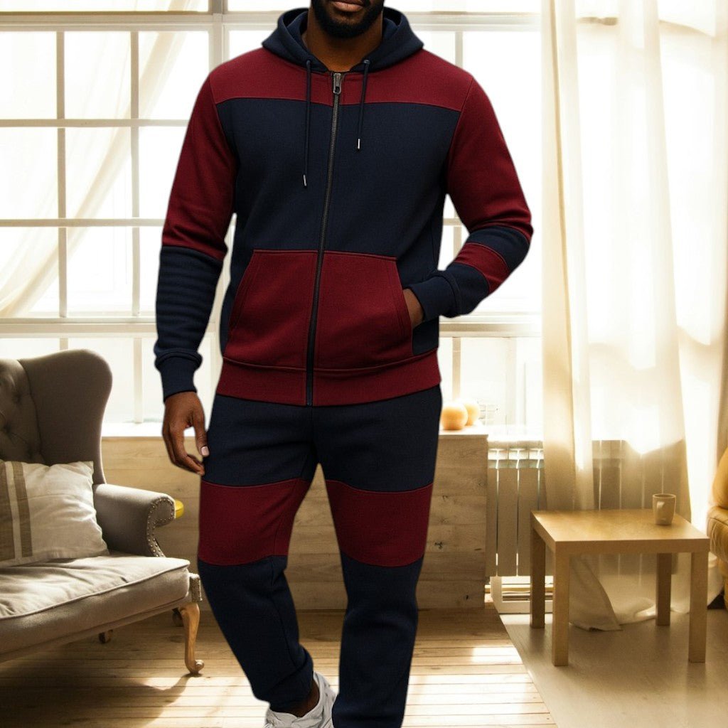 Mens Navy Two Tone Tracksuit Set - StylePhase SA