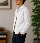 Mens Off White Collar Jacket - StylePhase SA