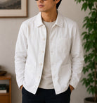 Mens Off White Collar Jacket - StylePhase SA