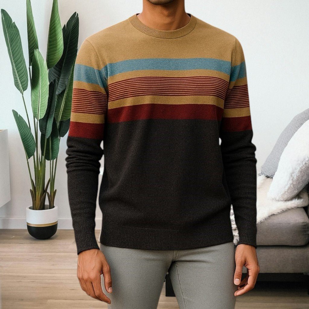 Mens Olive Color Block Jersey - StylePhase SA