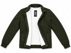 Mens Olive Green Fleece Chest Zip Jacket - StylePhase SA