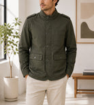 Mens Olive Pocket Front Jacket - StylePhase SA