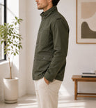 Mens Olive Pocket Front Jacket - StylePhase SA