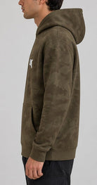 Mens Olive Printed Hoody Top - StylePhase SA