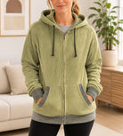Mens Olive Two Tone Waffle Jacket - StylePhase SA