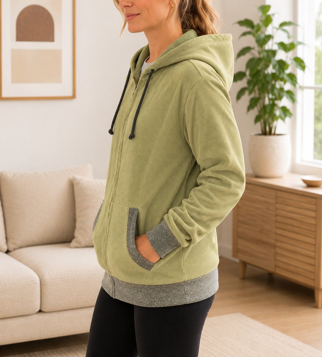 Mens Olive Two Tone Waffle Jacket - StylePhase SA