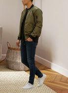 Mens Olive Zip Jacket - StylePhase SA