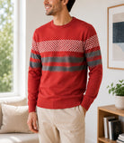 Men's Orange Printed Knit Jersey - StylePhase SA
