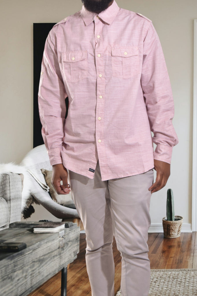 Mens Pink Long Sleeve Shirt - StylePhase SA