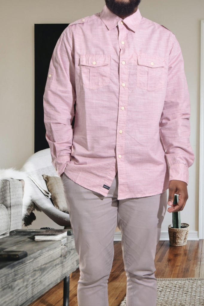 Mens Pink Long Sleeve Shirt - StylePhase SA