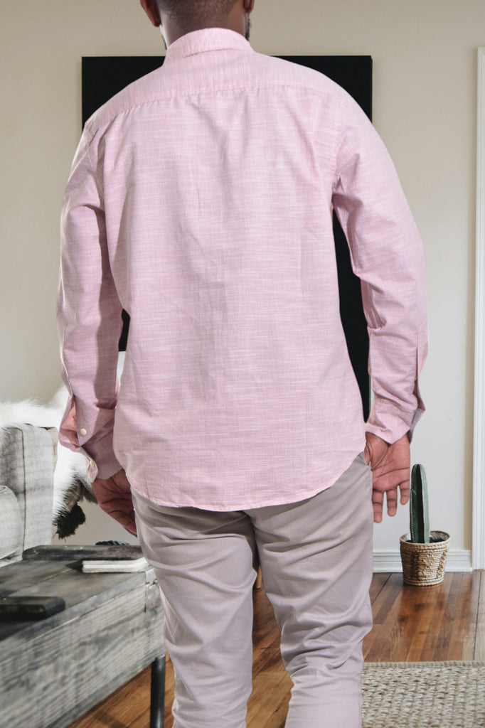 Mens Pink Long Sleeve Shirt - StylePhase SA