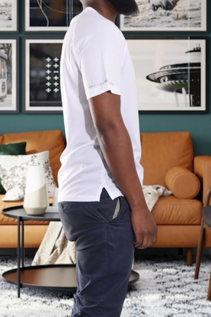 Mens Plain White T-Shirt - StylePhase SA