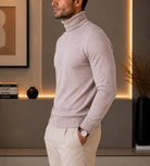 Men's Polo Neck Top - Beige - StylePhase SA
