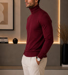 Men's Polo Neck Top - Maroon - StylePhase SA