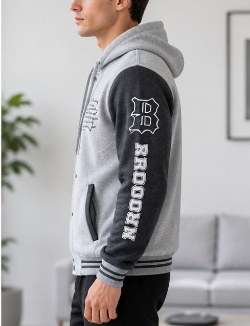 Mens Printed Grey Jacket - Brooklyn - StylePhase SA