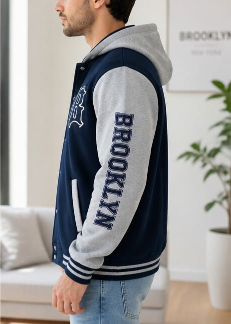 Mens Printed Navy Jacket - Brooklyn - StylePhase SA
