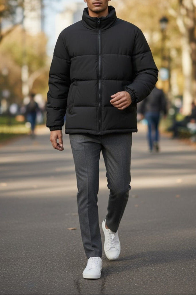 Ladies Grey Puffer Hoody Jacket | StylePhase SA