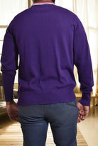 Mens Purple Diamond Print Sweater - StylePhase SA