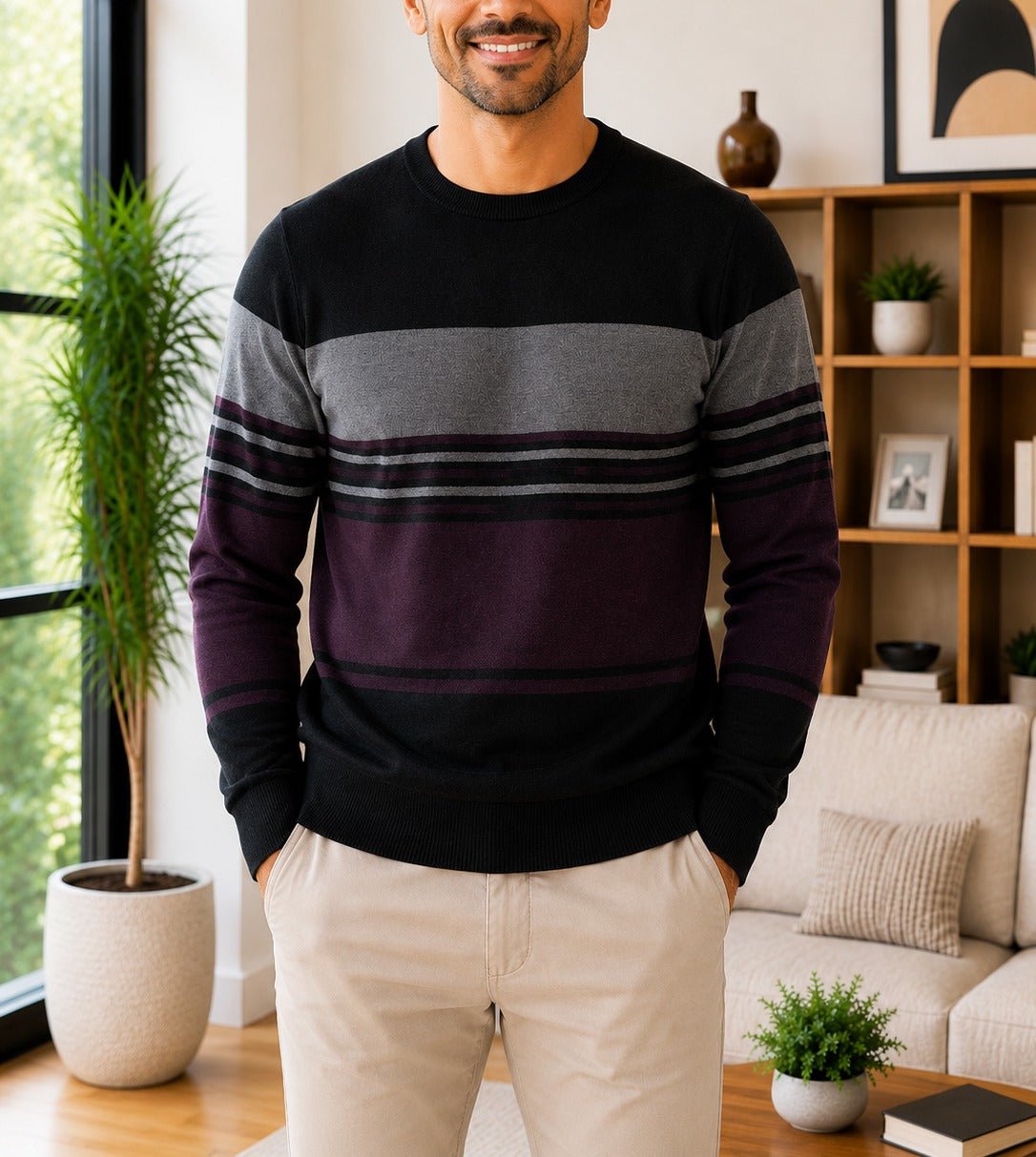 Men's Purple Knit Jersey - StylePhase SA