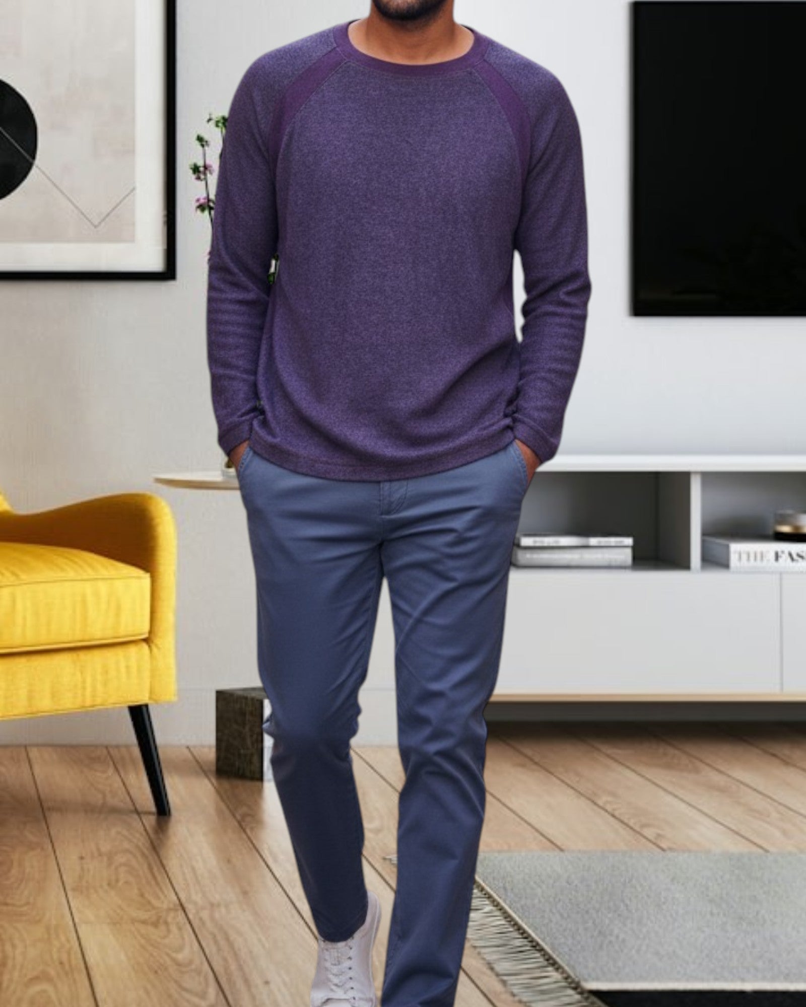 Mens Purple Sweater - StylePhase SA