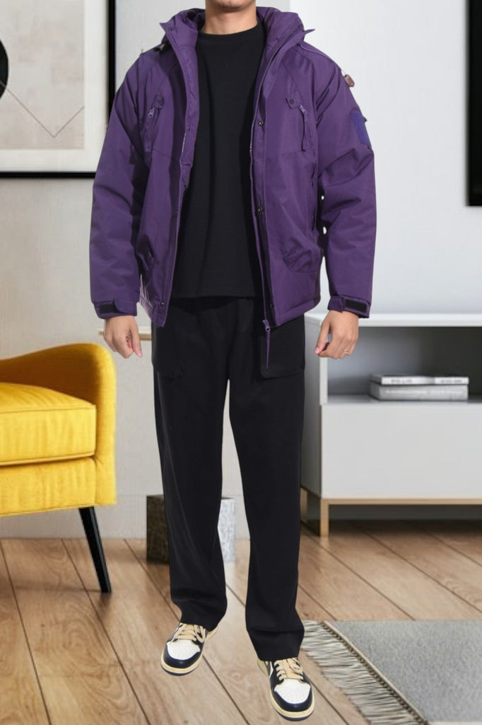 Mens Purple Zip Jacket - StylePhase SA