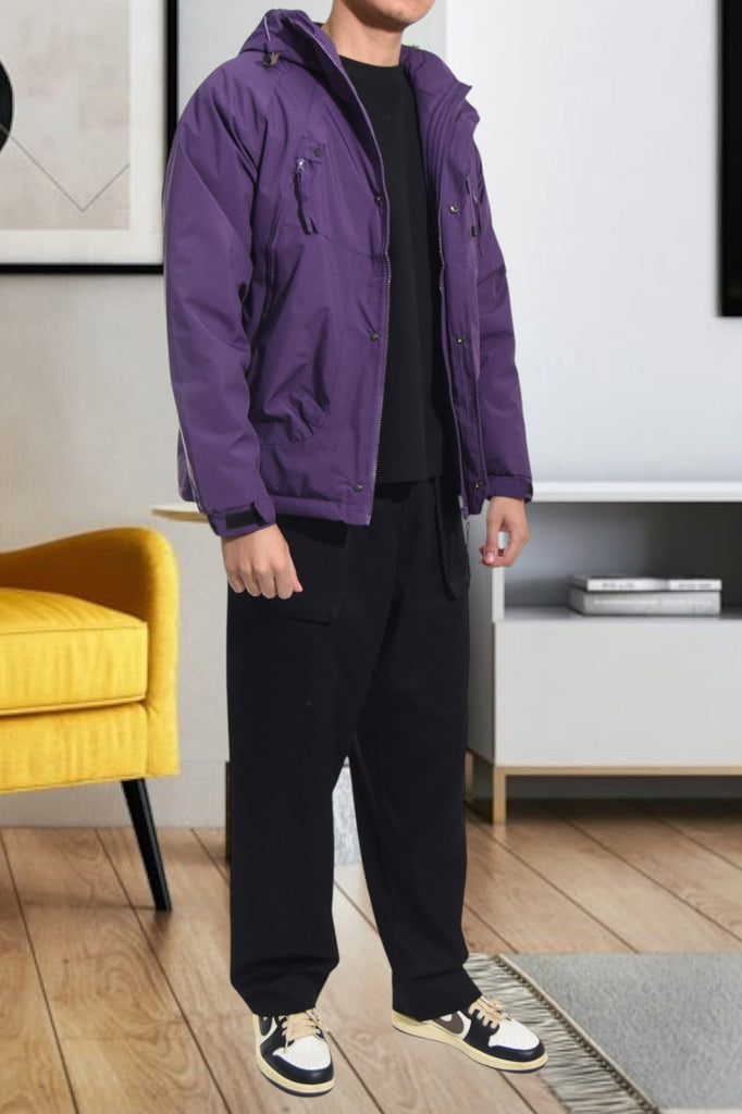 Mens Purple Zip Jacket - StylePhase SA