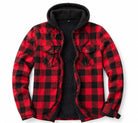 Men's Red & Black Wool inner Zip Shacket - StylePhase SA