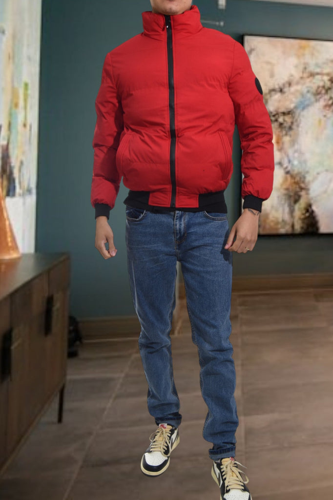Mens Red Puffer Jacket - StylePhase SA
