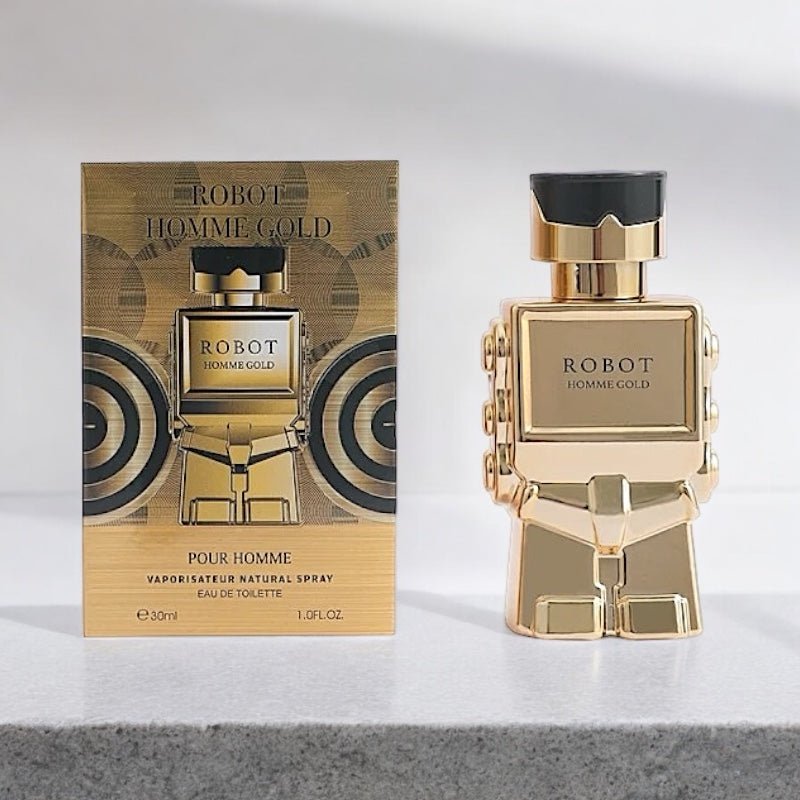 Mens Robot Homme Gold Perfume - 30/100 ml - StylePhase SA