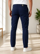 Men's Slim Fit Navy Cargo Pants - StylePhase SA