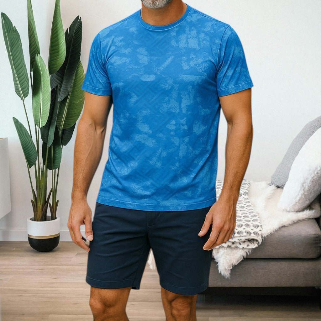 Mens Sport Blue Printed T Shirt - StylePhase SA