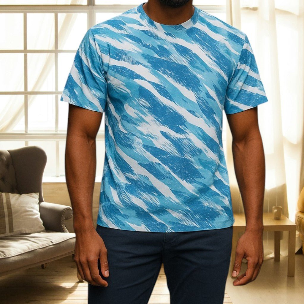 Mens Sport White Printed T Shirt - StylePhase SA