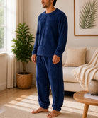 Men's Square Plush Pj - Navy - StylePhase SA
