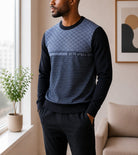 Men's Steel Blue SA Printed Sweater - StylePhase SA